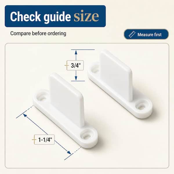 Prime-Line Nylon, By-Pass Door Floor Guide (2-pack) N 6567 - The
