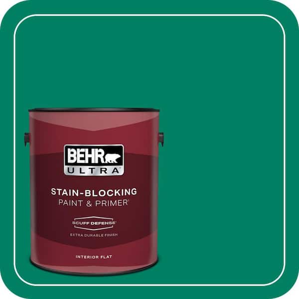 BEHR ULTRA 1 gal. #480B-6 Treasure Isle Extra Durable Flat Interior Paint & Primer