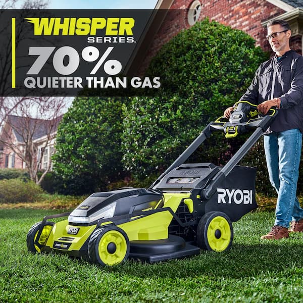 RYOBI - 80V HP Brushless Battery Cordless Electric 30 in. Multi-Blade Lawn Mower with Battery and Charger
