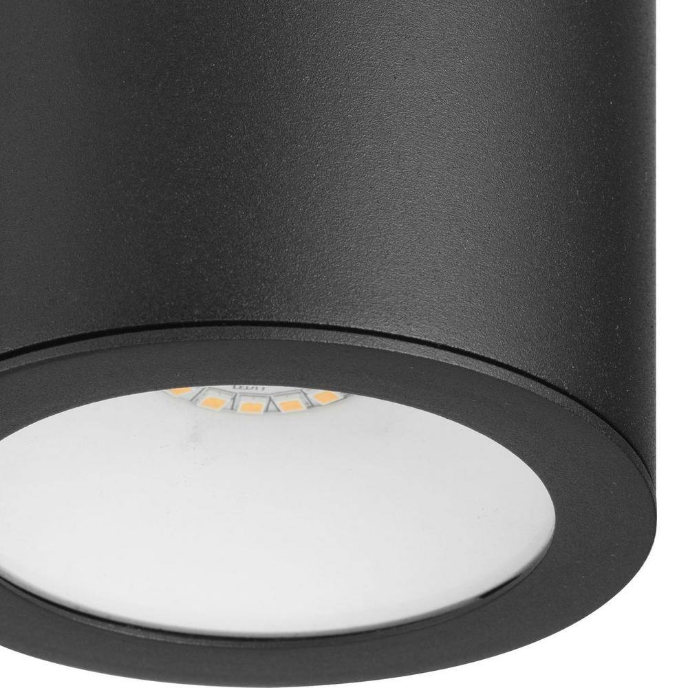 Black Aluminum LED Indoor/Outdoor Flush Mount Cylinder Light