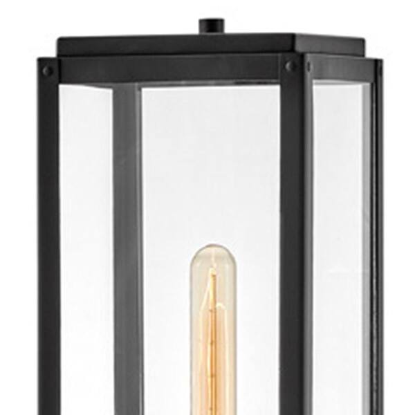 HINKLEY - Max 1-Light Black Aluminum Weather Resistant Post Light with No Bulbs Included