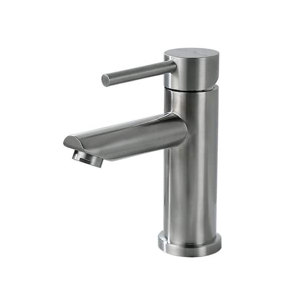 Satico Luxurious Modern Single Handle Single Hole Bathroom Faucet in Brushed Nickel