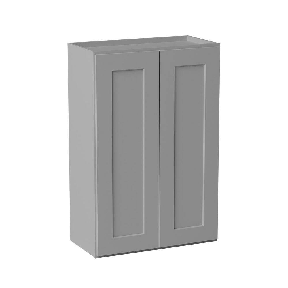 24 in. W x 12 in. D x 36 in. H Ready to Assemble Solid Wood Shaker Wall Kitchen Cabinet in Light Grey price history on PriceWatchPro