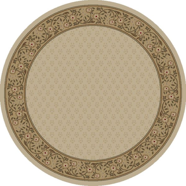 Jewel Harmony Ivory 5 ft. Round Area Rug
