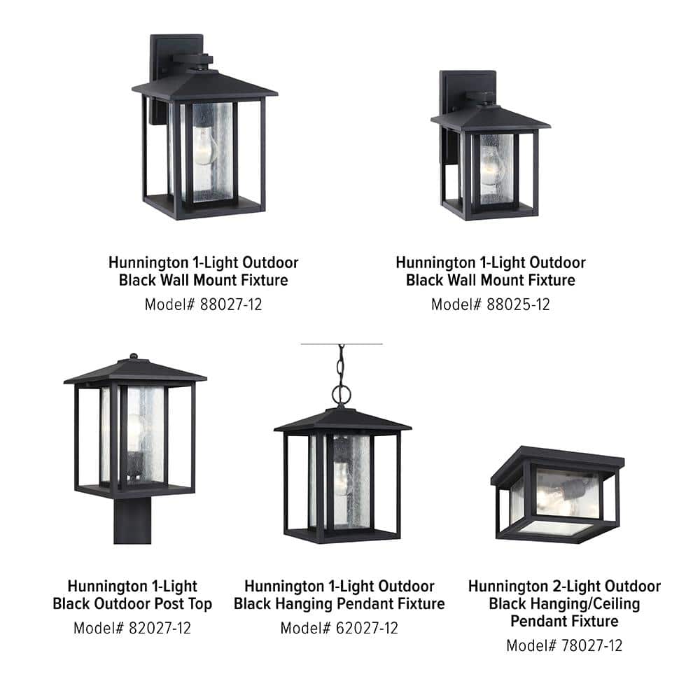 Pewter and Black Energy Star Outdoor Lantern with Seeded Glass