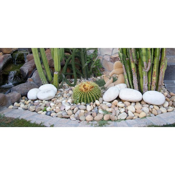 Capcouriers Landscaping Stones (White) - Landscaping Rocks for Garden and Landscape Design - 4 Pounds (About 20 to 22 Rocks)