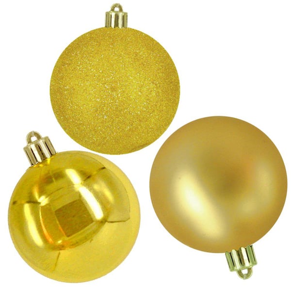 Home Accents Holiday 60 mm Gold Ball Ornaments (30-Count) B1-60-30G ...