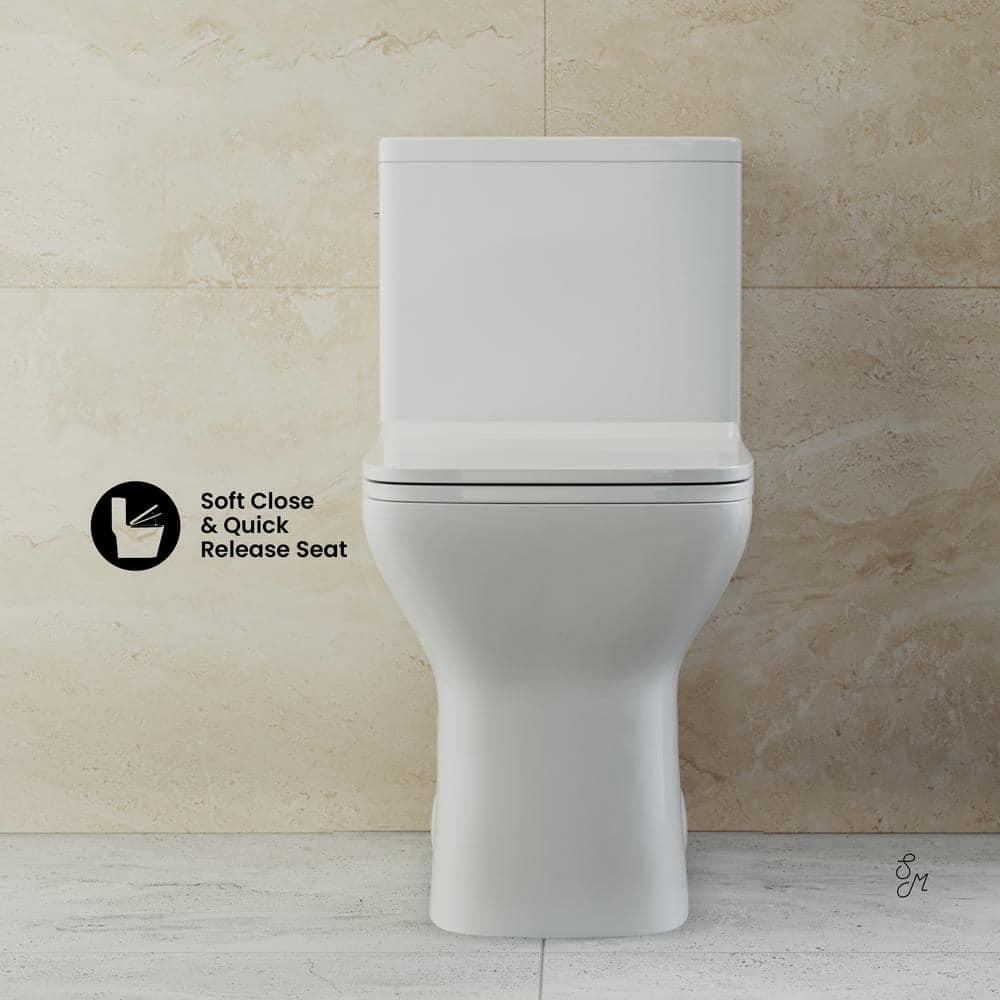 White High Efficiency Touchless Dual Flush One-Piece Toilet