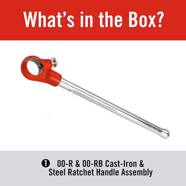 Pipe Threading Exposed Ratchet & Handle Replacement Assembly for 00-R & 00-RB Models (2 Pcs)