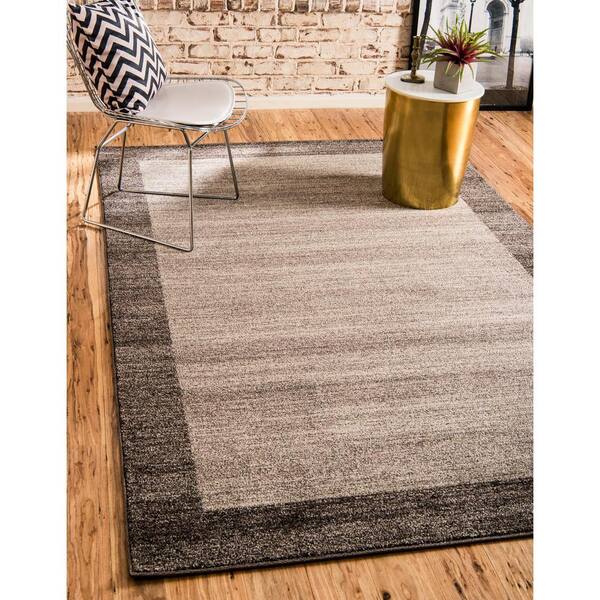 Unique Loom Del Mar Abigail Light Brown 6' 0 x 9' 0 Area Rug