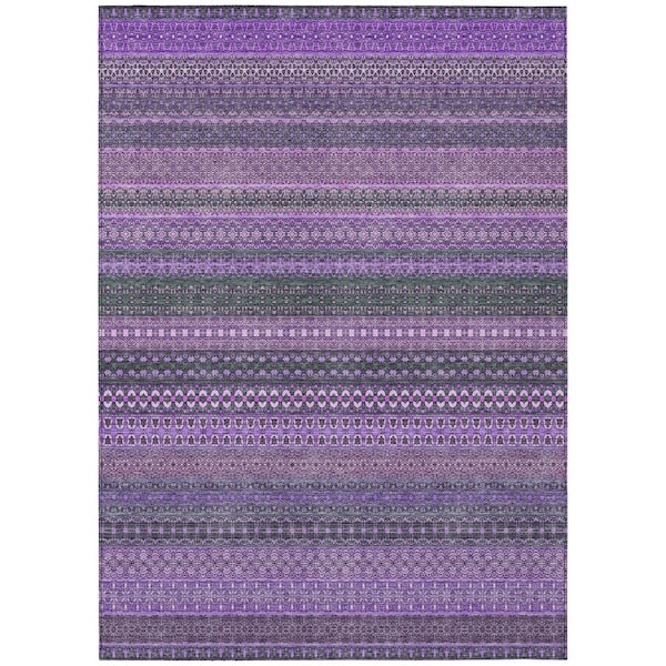 Addison Rugs Chantille ACN527 Purple 2 ft. 6 in. x 3 ft. 10 in. Machine Washable Indoor/Outdoor Geometric Area Rug