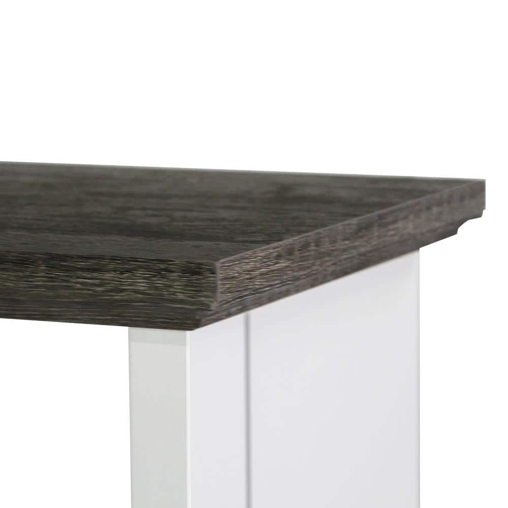 Olivia Gray Oak and White 4-Cube Wooden Bookcase