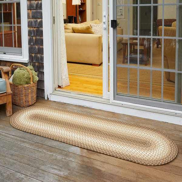 Pioneer Natural Multi 2 ft. x 6 ft. Indoor/Outdoor Braided Runner Rug