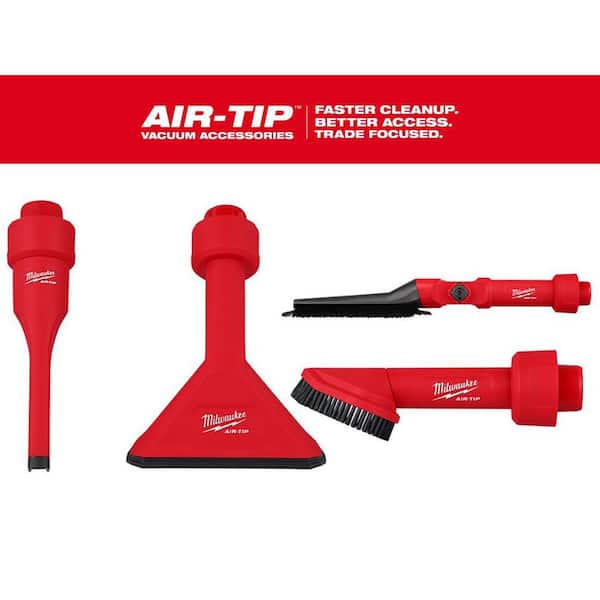AIR-TIP 1-1/4 in. to 2-1/2 in. Non-Marring Crevice Tool, Utility Nozzle and Brush Kit For Wet/Dry Shop Vacuums (3-Piece)