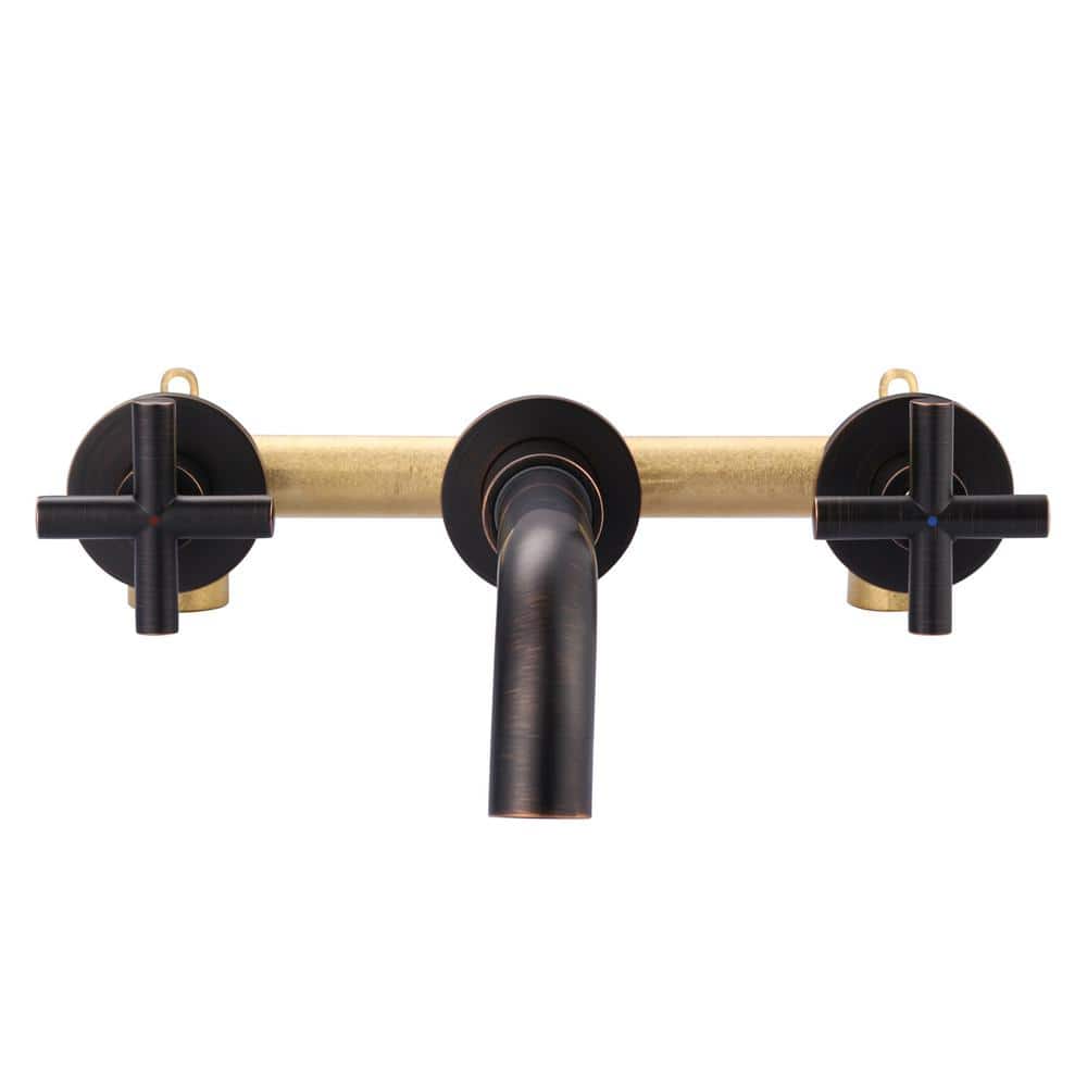 8 in. Widespread Double-Handle Wall Mounted Bathroom Sink Faucet in Oil Rubbed Bronze price history on PriceWatchPro