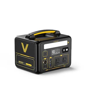 Jump 600 Watt-1200W Peak Output Capacity Push-Button Start Portable Generator with 3100+ Lifecycles and Solar Charging