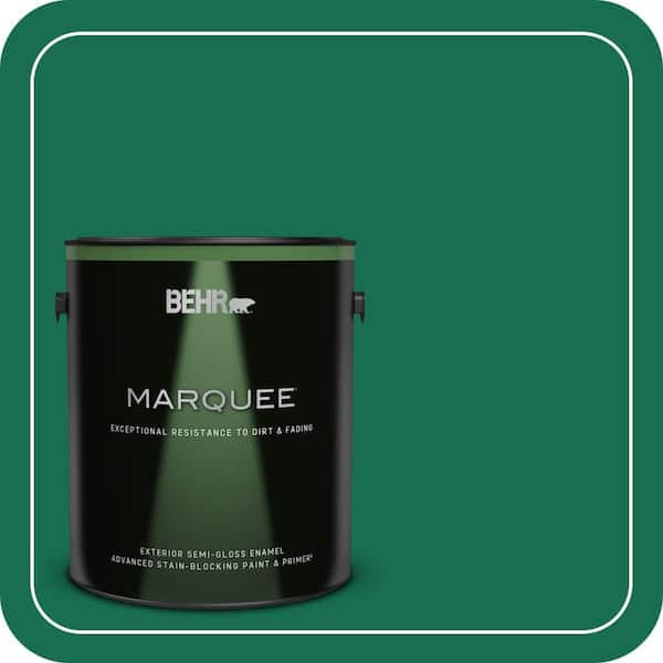 BEHR MARQUEE 1 gal. #S-H-470 Precious Emerald Semi-Gloss Enamel Exterior Paint & Primer