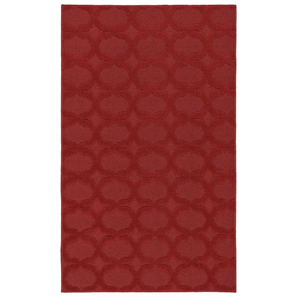 Garland Rug Sparta Chili Red 3 ft. x 5 ft. Area Rug