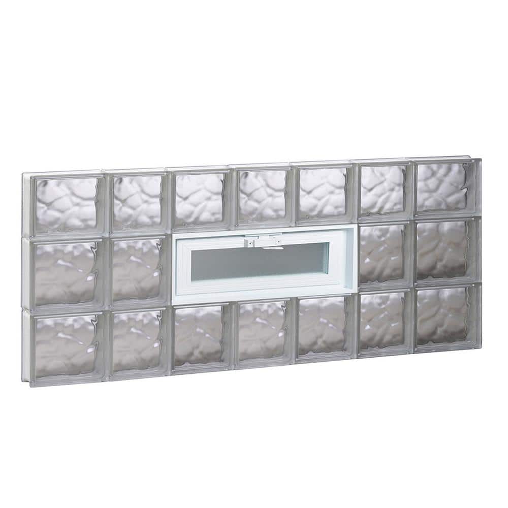 44.25 in. x 21.25 in. x 3.125 in. Frameless Wave Pattern Vented Glass Block Window price history on PriceWatchPro