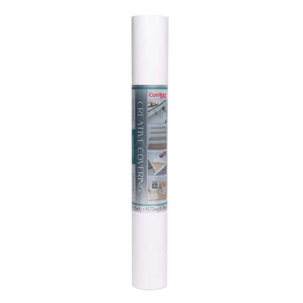 Con-Tact Creative Covering 18 in. x 50 ft. White Self-Adhesive Vinyl Drawer and Shelf Liner