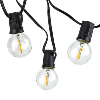 Indoor/Outdoor 50 ft. Plug-In Party LED Outdoor String Lights with 55 LED Globe G40 Bulbs (5-Free Bulbs Included)