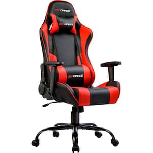 Red Gaming Chair Massage Office Computer Chair for Adult Reclining Adjustable Swivel Leather Computer Chair