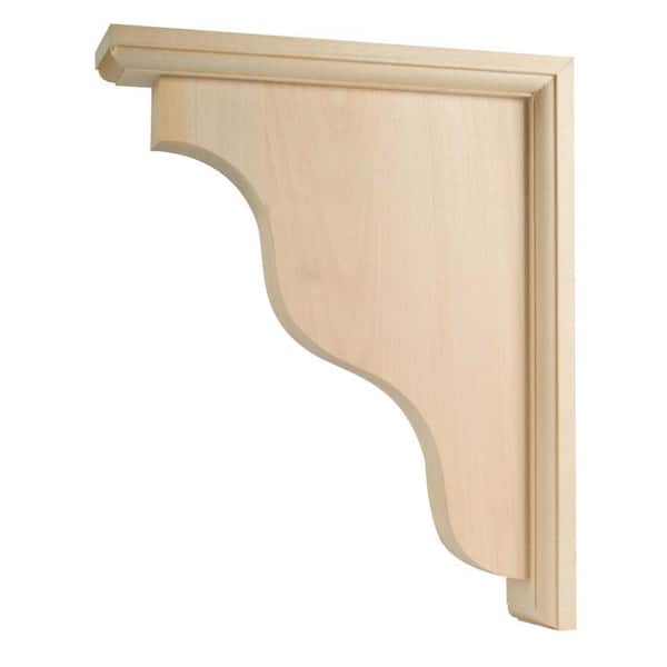 2-1/4 in. x 11 in. x 9 in. White Basswood 2-Way Bracket IMCB909-7 - The ...