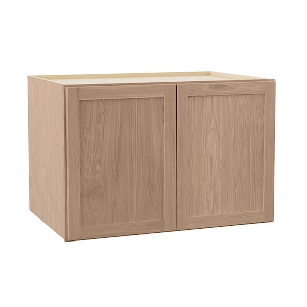 Sinclair 36 in. W x 24 in. D x 24 in. H Assembled Deep Wall Bridge Cabinet in Shaker Light Oak