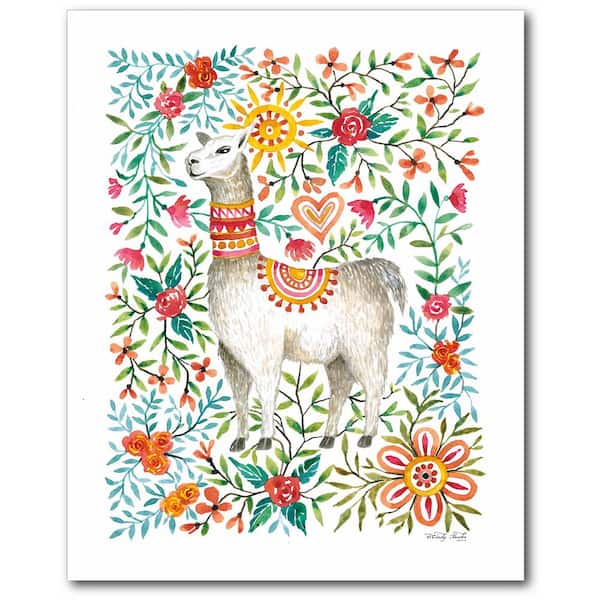 Courtside Market Llama Gallery-Wrapped Canvas Nature Wall Art 24 in. x 20 in.