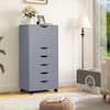 MAYKOOSH Gray, 6-Drawer With Shelf, Office File Cabinets Wooden File ...