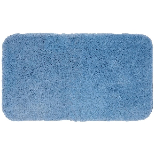 Mohawk Home Pure Perfection Sky Blue 20 in. x 60 in. Nylon Machine Washable Bath Mat