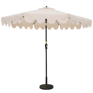 9 ft. Market Patio Umbrella in Beige Sun-Protective Canopy