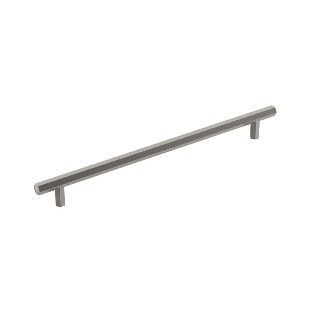 Caliber 10-1/16 in. (256mm) Modern Satin Nickel Bar Cabinet Pull