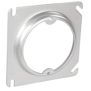 4 in. W Steel Metallic Square Cover, Raised, 1/2 in. Open with Ears 2-3/4 in. OC (1-Pack)