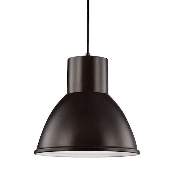 Division Street 15 in. W 1-Light Burnt Sienna Indoor Pendant