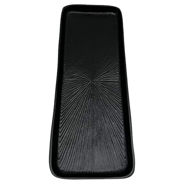 castellousa Aluminum Decorative Black Modern Tray