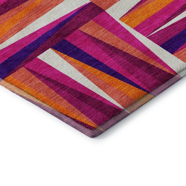 Mayfield Premium Machine Washable Abstract AMF1012 Garnet 10 ft. x 14 ft. Area Rug