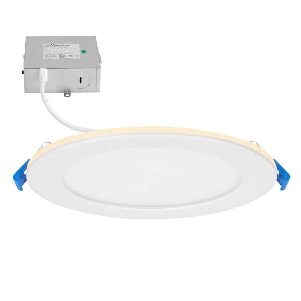 Maxxima 6 in. Slim Recessed LED Downlight with Night Light, 900 Lumens, 5 CCT Color Selectable 2700K-5000K