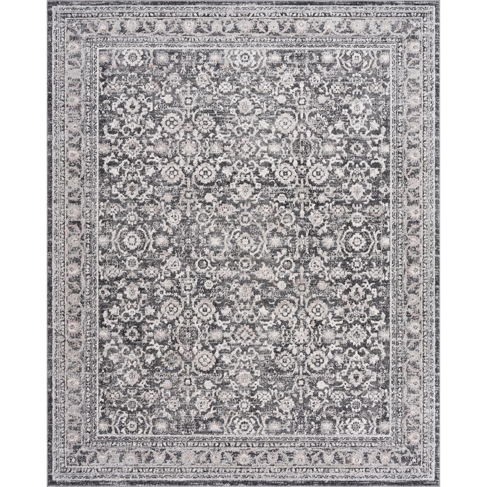 Magic Traditional Dark Gray and Cream 8 ft. x 10 ft. Oriental Indoor Area Rug price history on PriceWatchPro