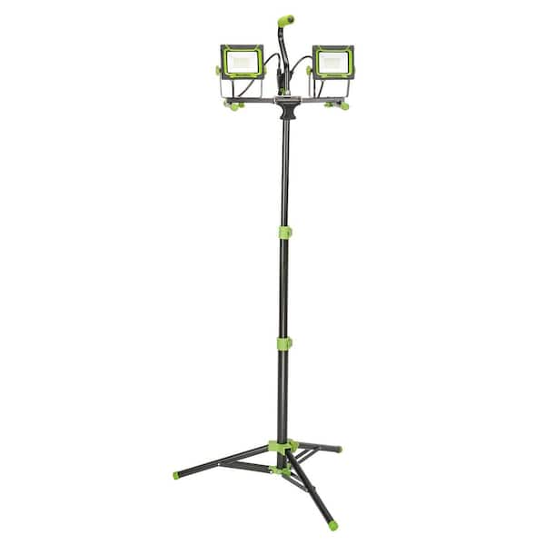 10,000 Lumen LED Work Light with 60 in. Adjustable Metal Flip-Lock Tripod Stand and 9ft Grounded Power Cord
