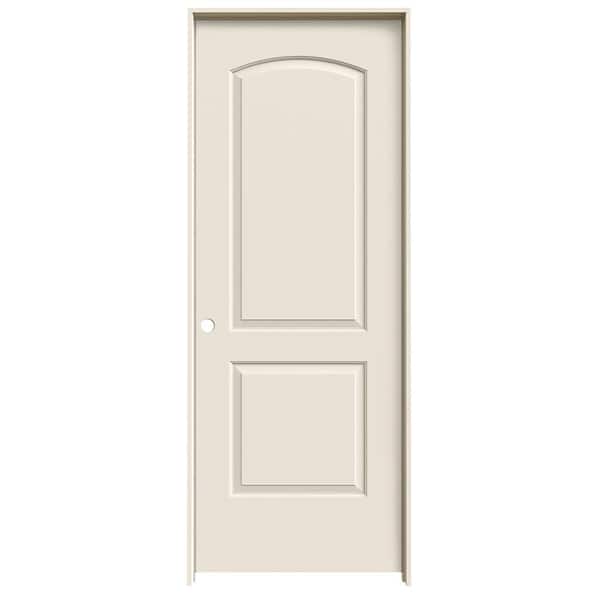 JELD-WEN 28 in. x 80 in. Continental Primed Right-Hand Smooth Solid Core Molded Composite MDF Single Prehung Interior Door