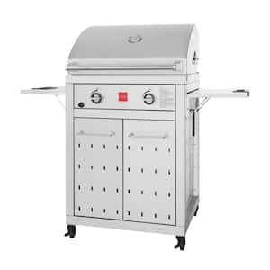 Premium 2-Burner Propane Gas Grill in Stainless Steel