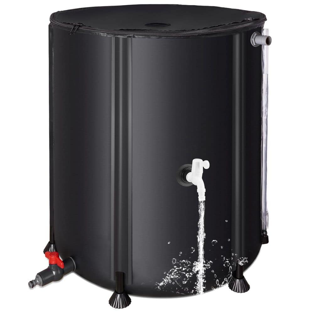 53 gal. Portable Water Tank Foldable Rain Collection System Downspout Water
