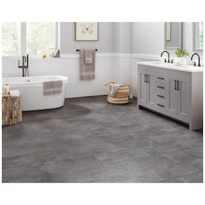 Continental Slate Asian Black 3 in. x 12 in. Porcelain Bullnose Floor and Wall Tile (7.71 sq. ft./Case)