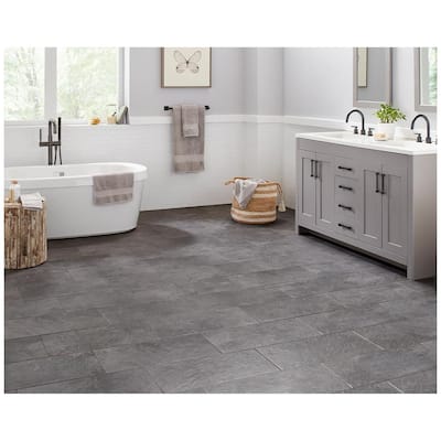 Cascade Ridge 24 in. x 12 in. Slate Ceramic Floor and Wall Tile (15.04 sq. ft. / case)