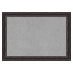 Rustic Pine Brown Narrow 27 in. x 19 in Framed Magnetic Board