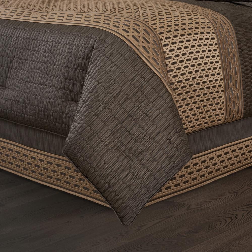 Bronze King 4-Piece Embossed Comforter Set