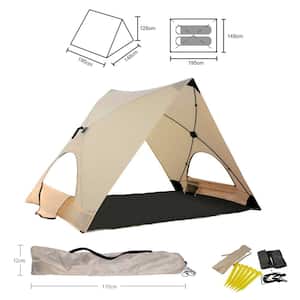 3-Person Easy Pop-Up Camping Beach Tent with Open Ventilation and Carrying Bag
