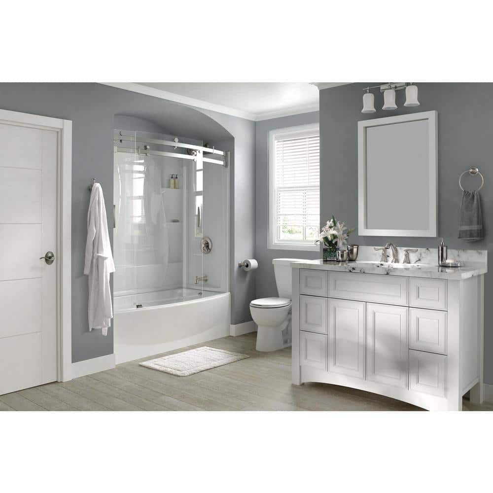 Stainless Steel Widespread Bathroom Faucet with Metal Handles