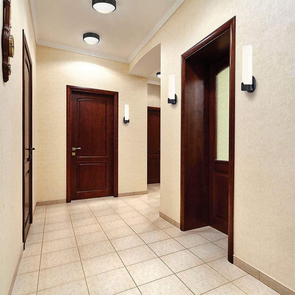 Bronze Loop Cylinder 12" Dimmable LED Wall Sconce